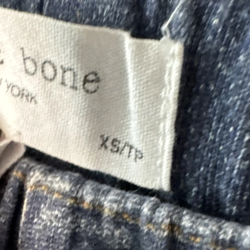 Rag & Bone Miramar Sweatpant Wide‎ Leg Jeans XS Faux Denim w Side Seam Pockets